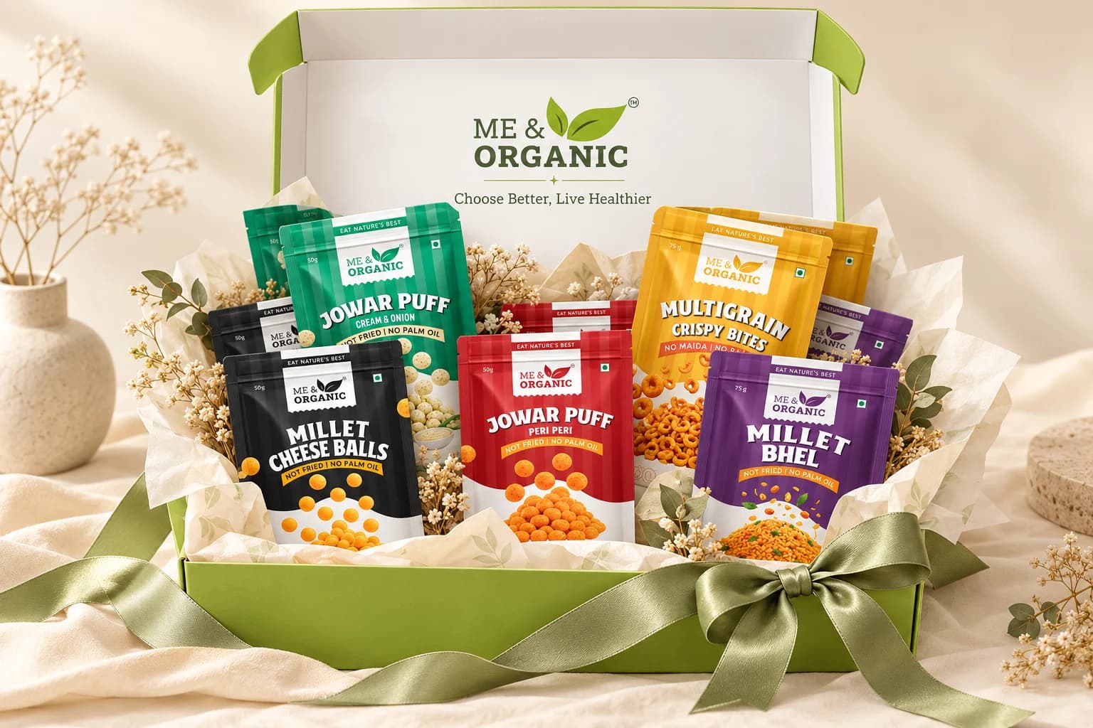 The Celebration Hamper with genuine Me & Organic snack packets